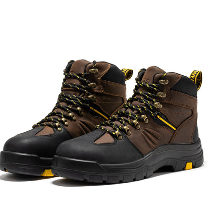 ROCKROOSTER Marfa Brown 6 inch Waterproof Composite Toe Leather Work Boots CP211