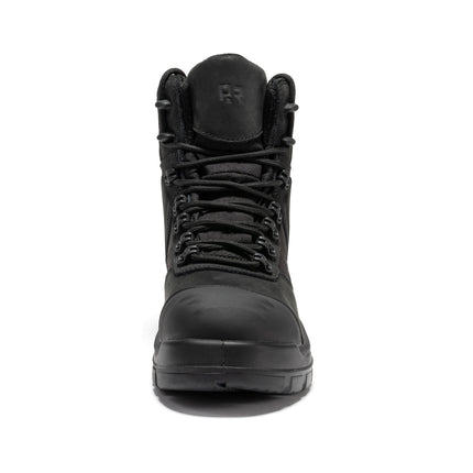 ROCKROOSTER Stowe Black 7 inch Composite Toe Leather Work Boots CP212BK