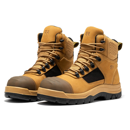ROCKROOSTER Stowe Black 7 inch Composite Toe Leather Work Boots CP212BK