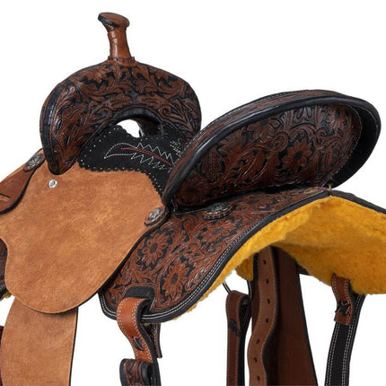 Royal King Two Tone Hawley Barrel Saddle Package