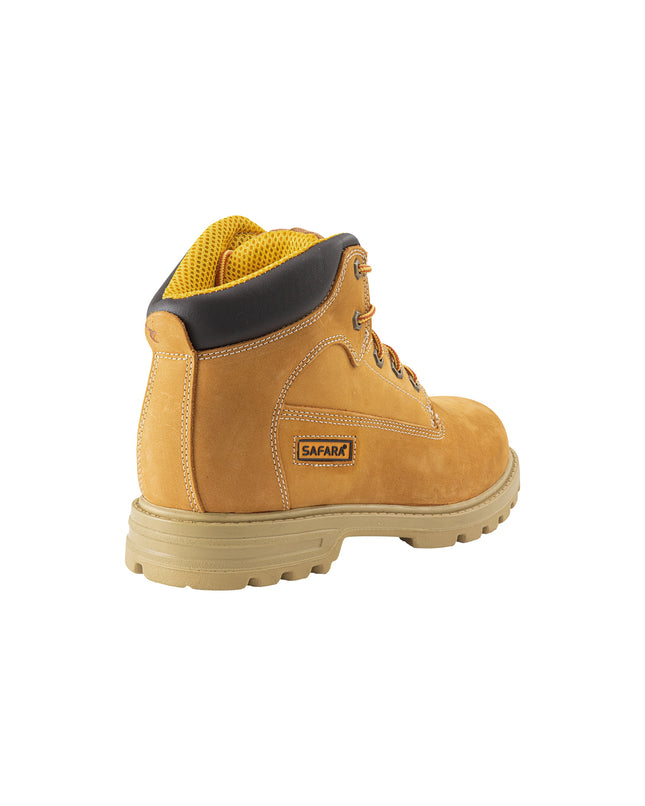 Safara Rugged Wheat Nubuck Water Resistant Work Boots [R20883]