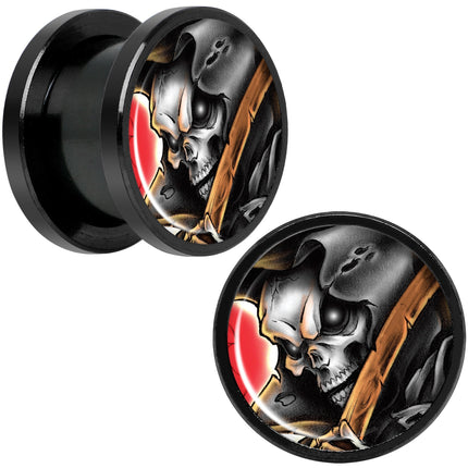 Wake the Dead Grim Reaper Halloween Black Anodized Plug Set 5mm to 16mm