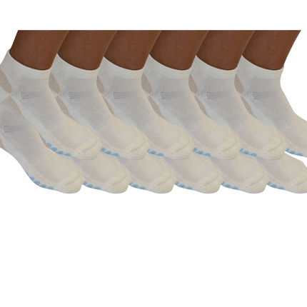 High Performance Anklet Bamboo Viscose Socks Unisex White Color - 12-pack