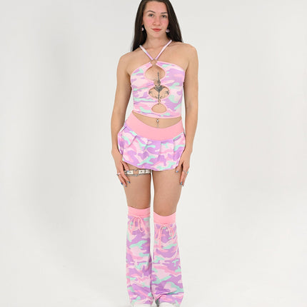 Cotton Candy Camo Mini Skirt