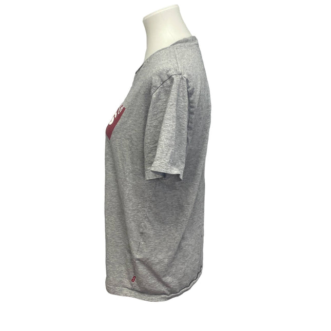 Levi's Womens Medium 100% Cotton Gray Short Sleeve Crew Neck Casual Tee Shirt