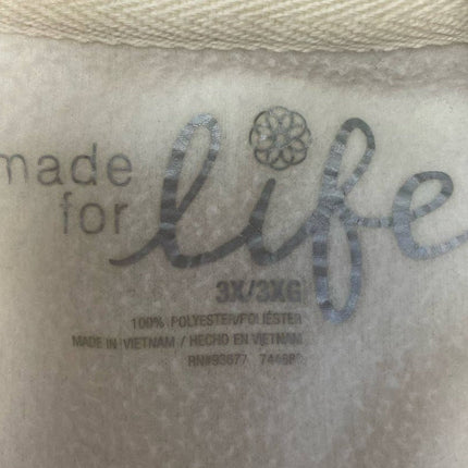 Made for Life Womens 3X Long Sleeve Full Zip 100% Polyester Fleece Hooded Jacket