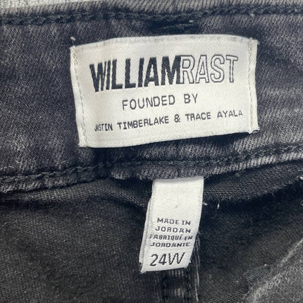 William Rast Womens Plus Size 24W Black Tapered Leg Stretch Cotton Denim Jeans