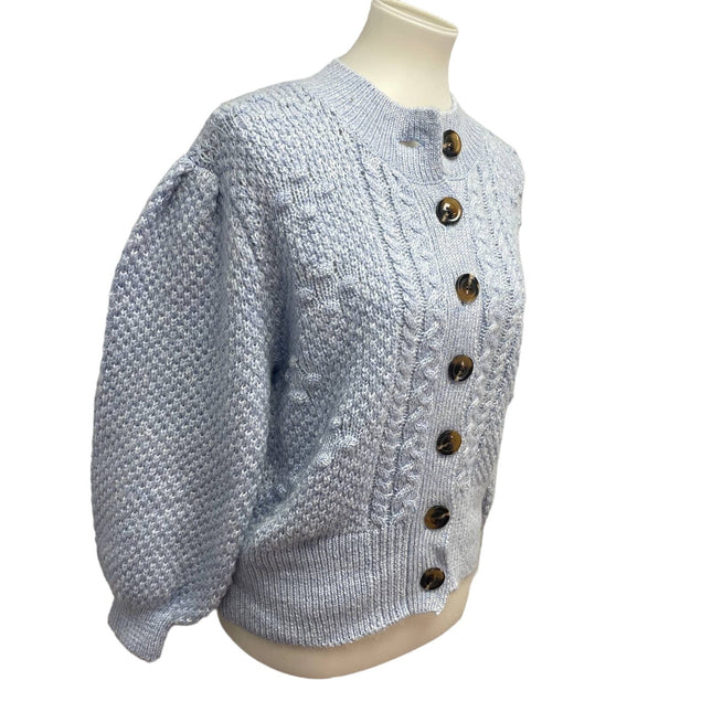 Who What Wear Womens Medium Wool Acrylic Blend Button Up Cardigan Sweater