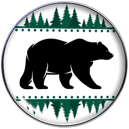 16G 1/4 Winter Polar Bear in Woods Tragus Cartilage Earring