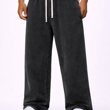 ACID WASH PANEL SWEATPANTS