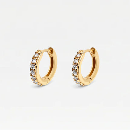 The Mini Pavé Huggie Earrings