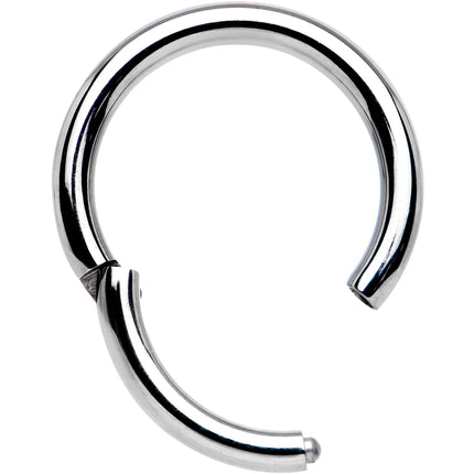 14G 3/8 Solid G23 Implant Grade Titanium Hinged Segment Ring