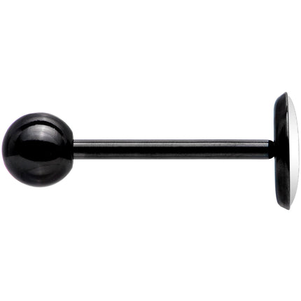 Katrina Sugar Skull with Rose Flower Black Barbell Tongue Ring