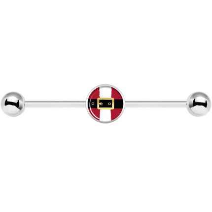 14G Christmas Santa Suit Industrial Barbell 37mm
