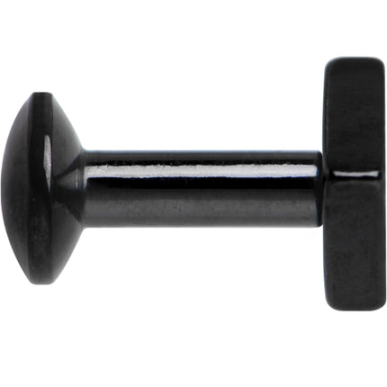 3/16 Black IP Rhombus Internally Threaded Daith Cartilage Tragus