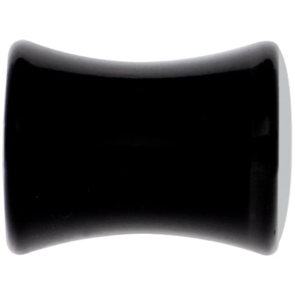 Black Acrylic Man Woman Floral Silhouette Saddle Plug Set 2G