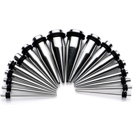 9 Piece Ear Stretching Kit in Stainless Steel Set of 2