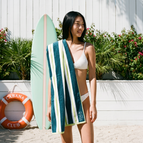 Teal & Pistachio / Beach Towel (Single)