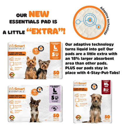WizSmart Essentials Large Dog Training Pads for Puppies