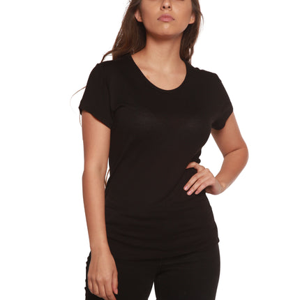 Women's 100% Bamboo Viscose Scoop Neck Short Sleeve T-Shirt