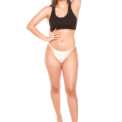 Women's Bamboo/Cotton Bikini Style Underwear Natural Color - 3-pack