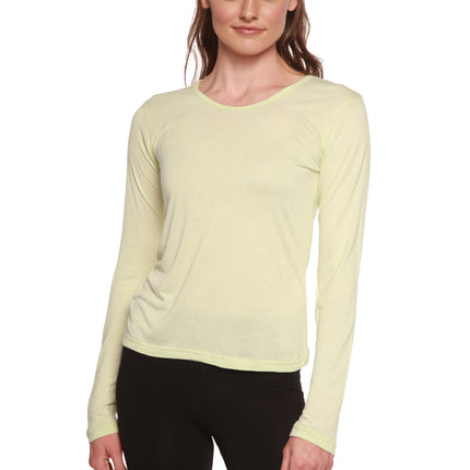 Clearance Women's Scoop Neck 100% Bamboo Viscose Long Sleeve Shirt