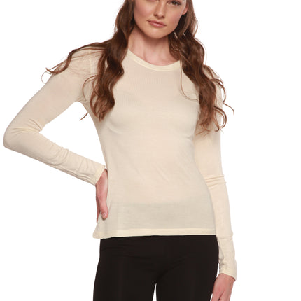 Clearance Women's Scoop Neck 100% Bamboo Viscose Long Sleeve Shirt