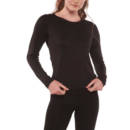 Clearance Women's Scoop Neck 100% Bamboo Viscose Long Sleeve Shirt