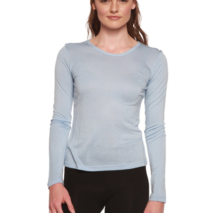 Clearance Women's Scoop Neck 100% Bamboo Viscose Long Sleeve Shirt