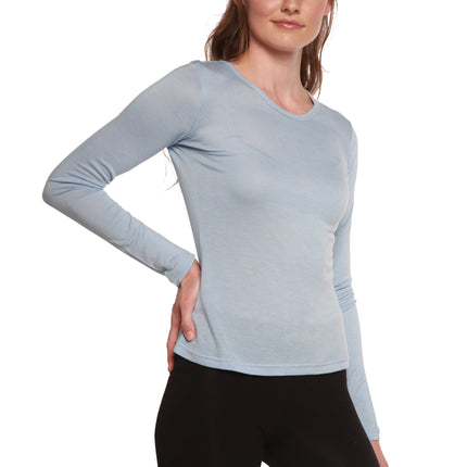Clearance Women's Scoop Neck 100% Bamboo Viscose Long Sleeve Shirt