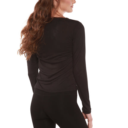 Clearance Women's Scoop Neck 100% Bamboo Viscose Long Sleeve Shirt