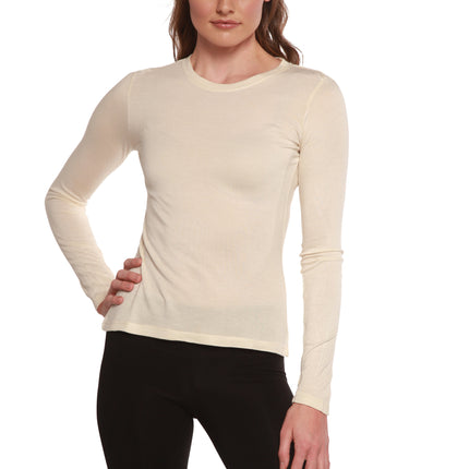 Clearance Women's Scoop Neck 100% Bamboo Viscose Long Sleeve Shirt