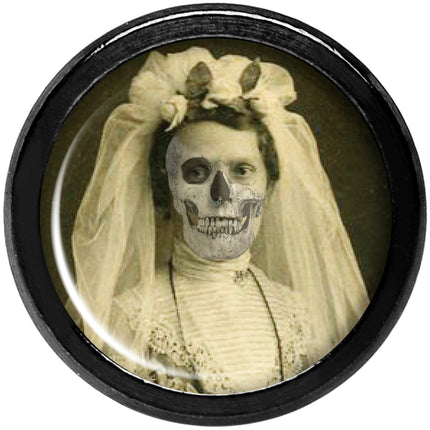 Undead Bride and Groom Halloween Black Anodized Plug Set 2G